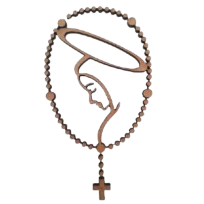 Aplique Religioso Terço de Maria (P)