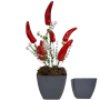 Arranjo de Pimenta c\ Vaso Acrílico 37cm