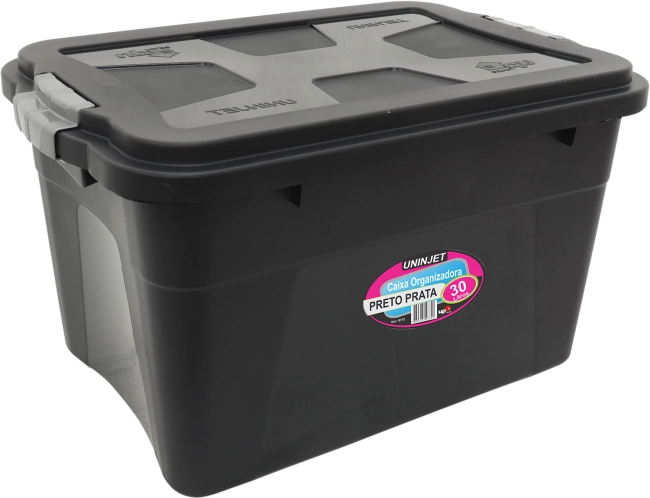 Caixa Organizadora Com Tampa e Trava 30 litros