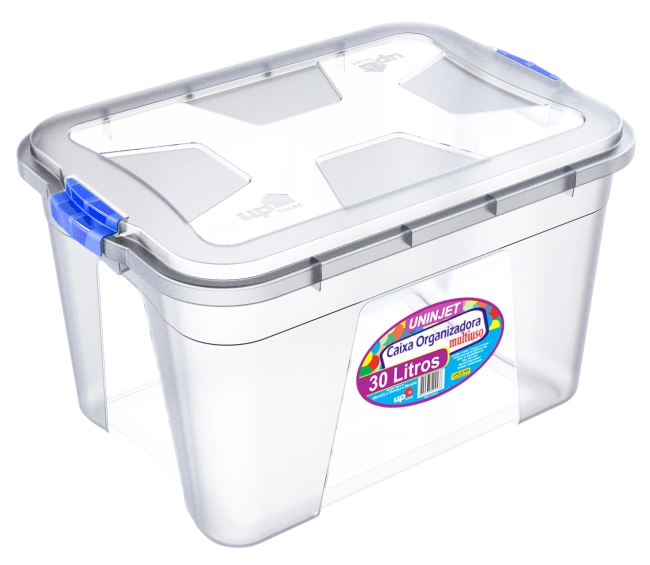 Caixa Organizadora Com Tampa e Trava 30 litros