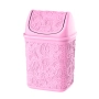 Cesto de Lixo Basculante Renda Floral rosa 4,5 litros