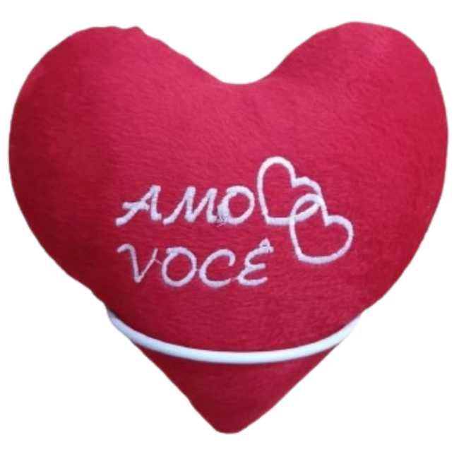 Coração Te Amo Vermelho sem Mão - Pequeno