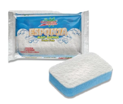 Esponja Mais Banho Dupla Face Quadrada