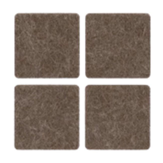 Feltro para pé de mesa quadrado 30 x 30mm 4 peças