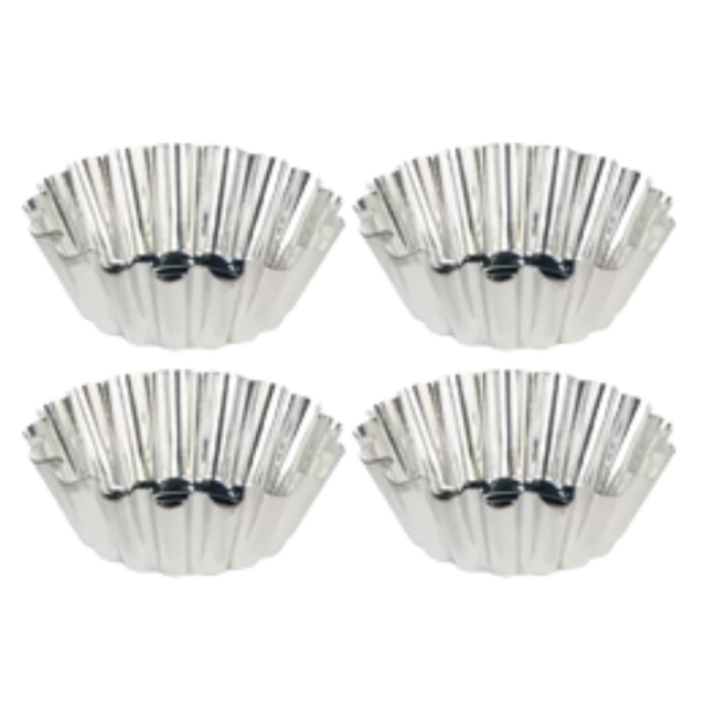 Forma para empada crespa nº 2 - 18x33x56 mm - 4 peças