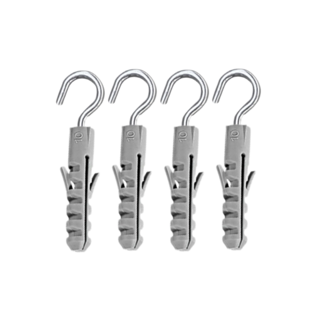 Gancho com bucha nº 10 - 8 peças