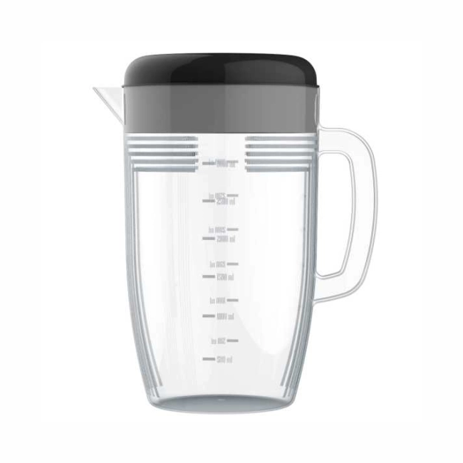 Jarra de Plástico Com Tampa de 2 L - Preto