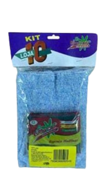 Kit loja do 10 - Kit Lar 3 esfregão + 1 Esponja