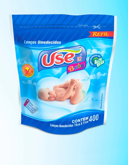 LENÇOS UMEDECIDOS  - Refil 400 unidade