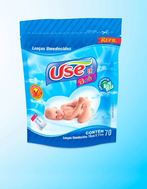 LENÇOS UMEDECIDOS - Refil 70 unidade