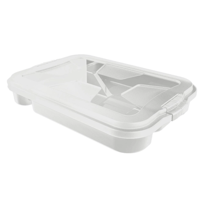 Organizador de Talher com Tampa e Trava - Branco