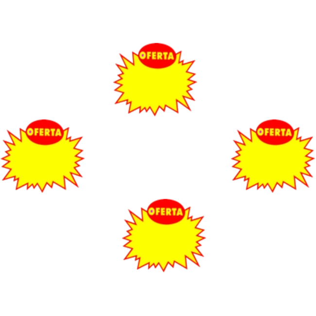 Papel propaganda oferta - 4 peças