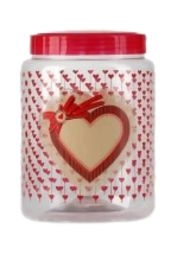 Pote Decorado Coração 1,7 L