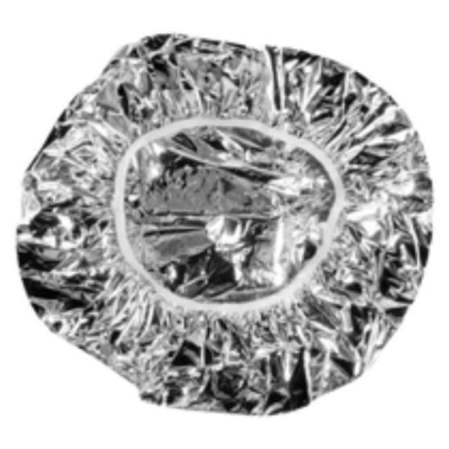 Touca Metálica pacote com 36 peças